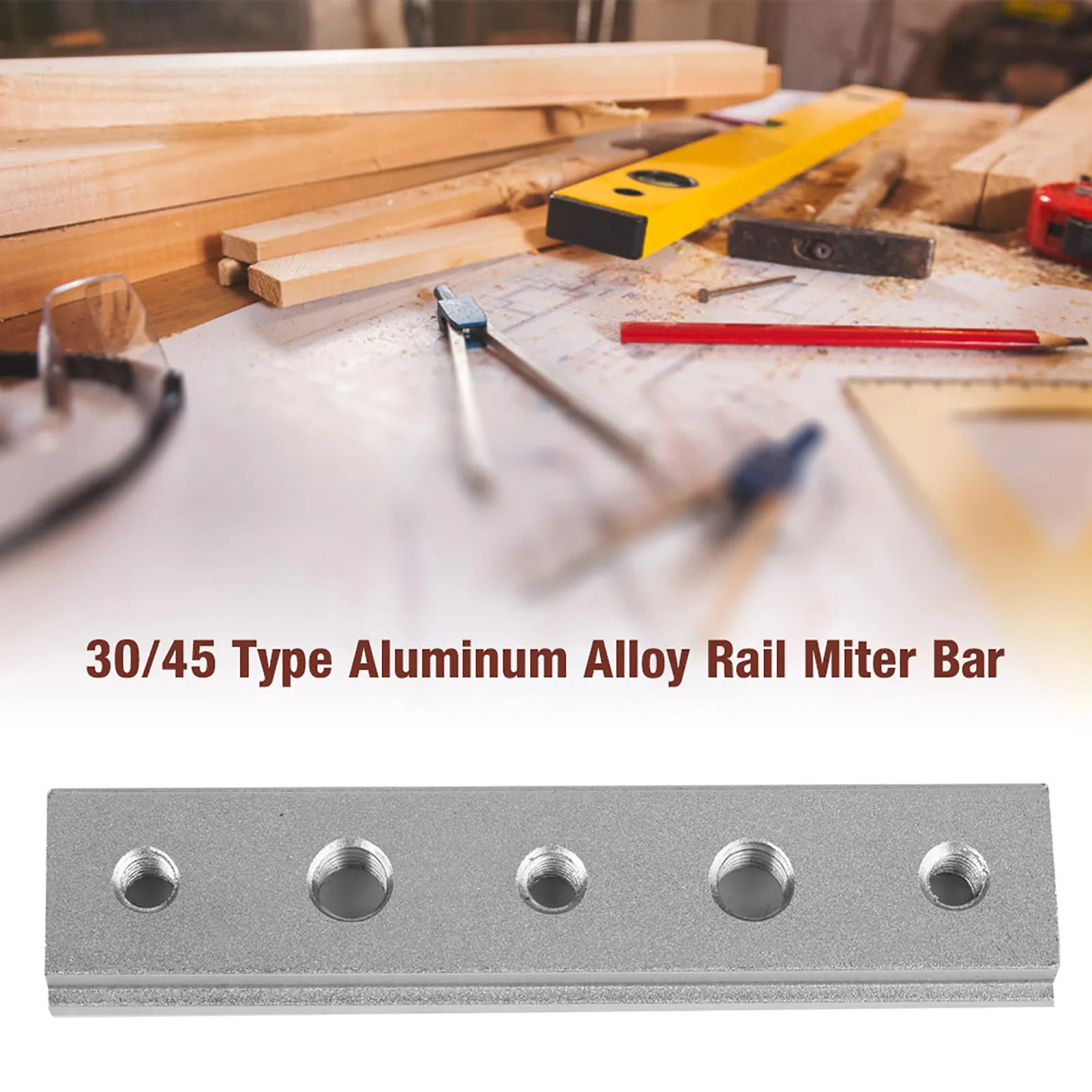 t slot Miter Track Jig 450mm Aluminum Alloy 30 /45 Type T Slot Miter Track Jig T Screw Fixture Slot Track Jig