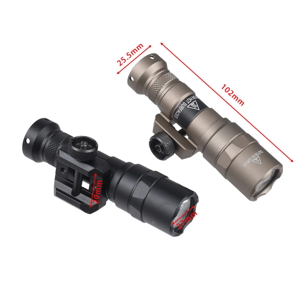 Surefire M300 Series Flashlight Fit 20mm Rail M300B M300C M300V M300V-IR M340C M340V M323V-IR With Scout Light Body M-LK Keymod
