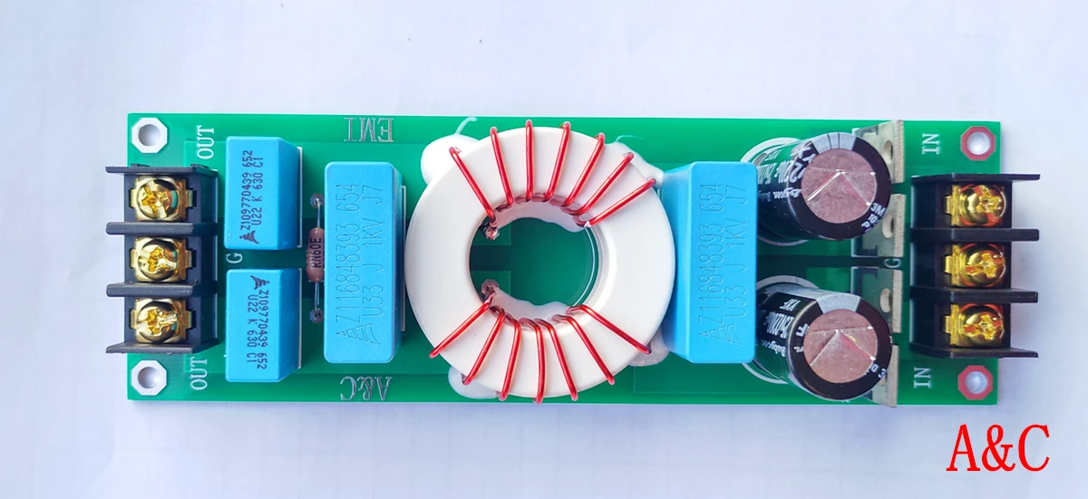 Hi-Fi Grade AC EMI Filter Board Hi-Fi Audio Mains Power Purifier High-Current Filter Circuit Board
