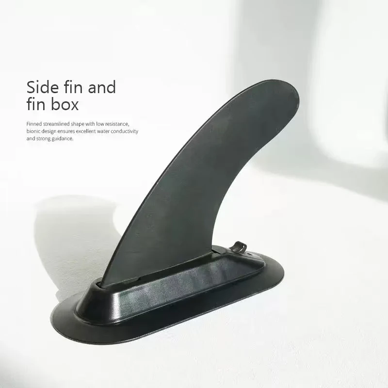Black Surfboard Paddleboard Snap-on 9-inch Fin Paddleboard Water Ski Board Split Fin Clip-on Type Snap-type