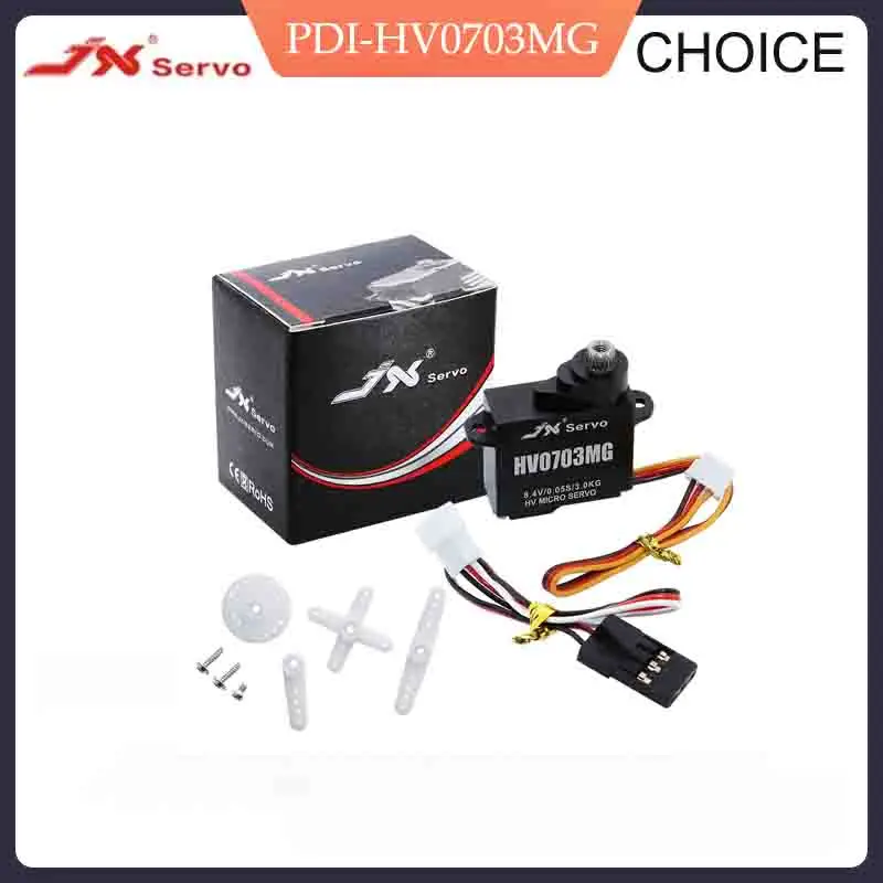 

JX PDI-HV0703MG 3KG Micro Digital Servo - 8.4V Coreless Motor, Full Aluminum Case for Cars, Helicopter & Crawler Accesorios RC