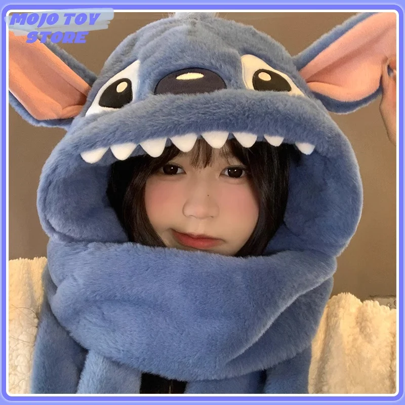 New Disney Stitch Ear Muffs Gloves Plush Portable Windproof Warm Cute Ear Bags Children'S Ear Cover Surprise Christmas Kids Gift