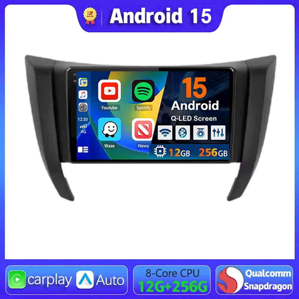 

Android 15 Carplay Car Radio For Nissan Navara NP300 Frontier 2015 - 2018 Navigation GPS Multimedia Player stereo BT wifi+4G DSP