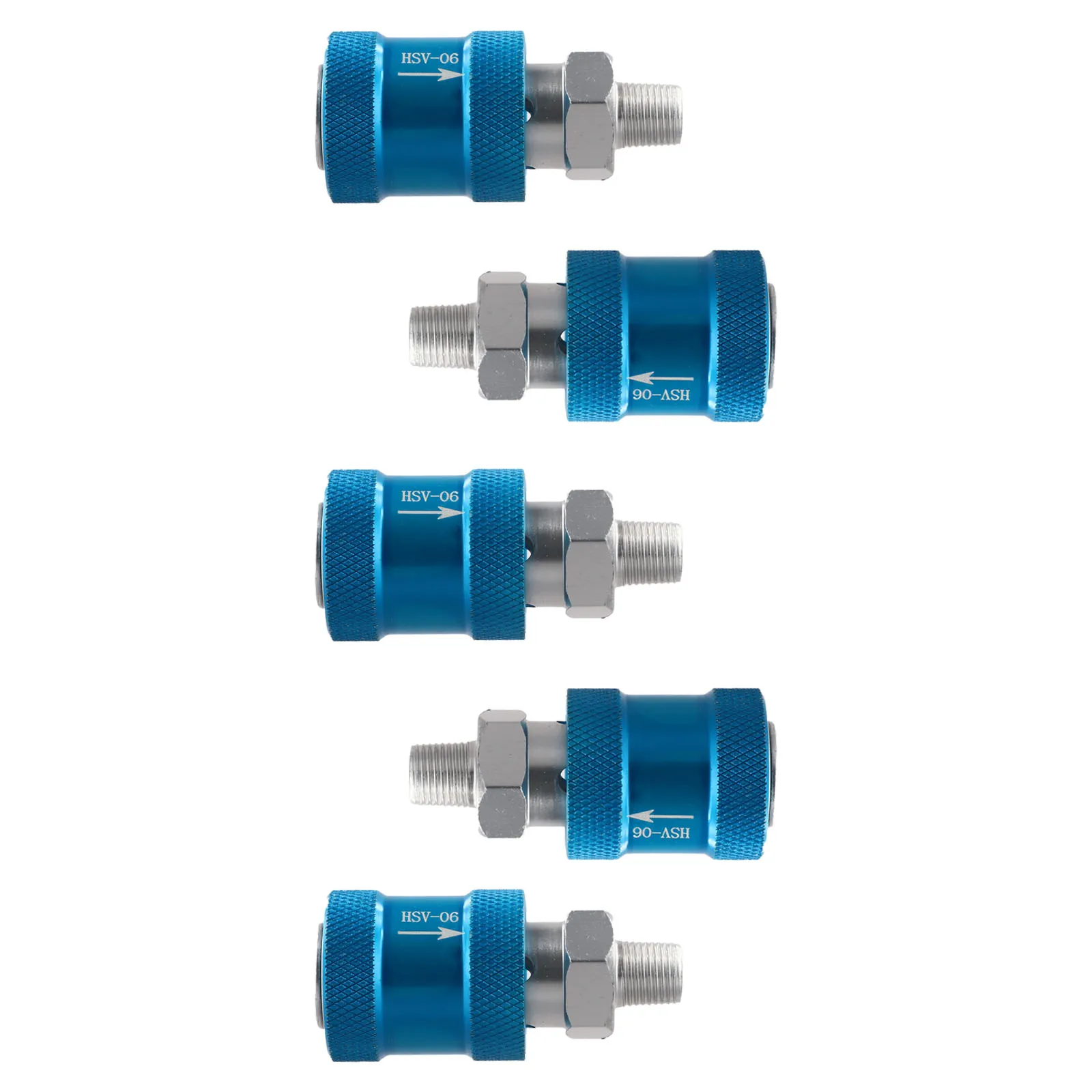 5Pcs HSV-06 HSV-08 HSV-10 HSV-15 Pneumatic Hand Slide Valve Flow Control Manual Switch  G1/8 1/4 3/8 1/2 For BSPT Thread