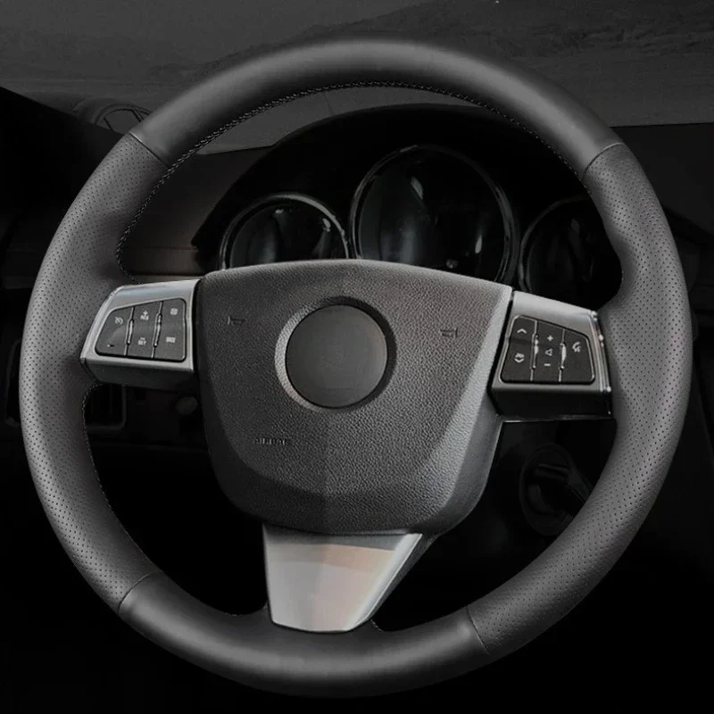 Hand-stitched Non-slip Nappa Leather Car Steering Wheel Cover for Cadillac SLS Seville CTS SRX 2007-2012 Interior Accessories