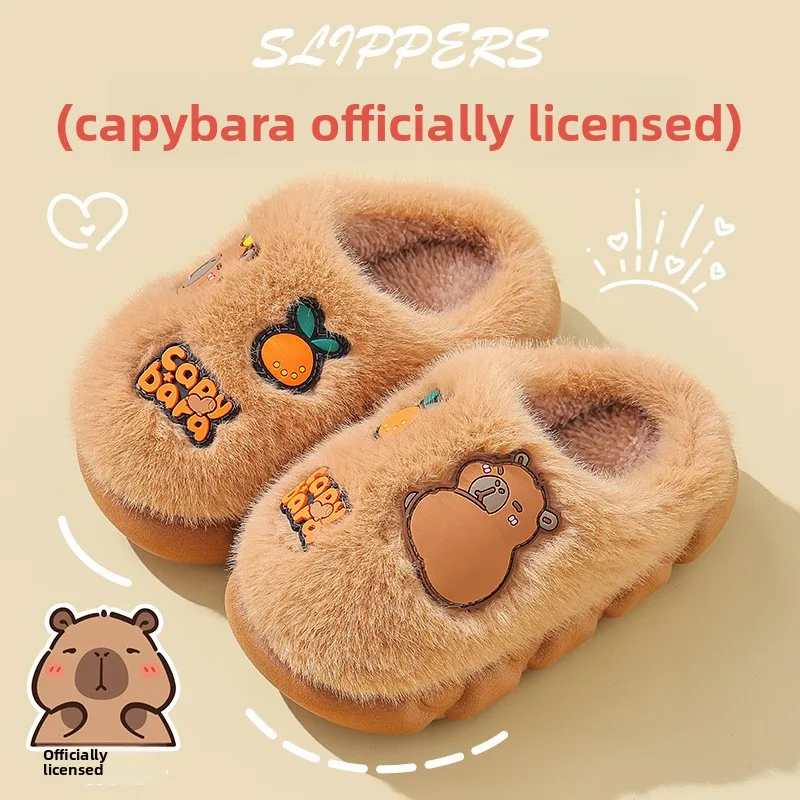 

Cotton Slippers for Men Winter 2026 Fashion Lightweight Warm Plush Women's Home Shoes Platform Children's Plush Shoes