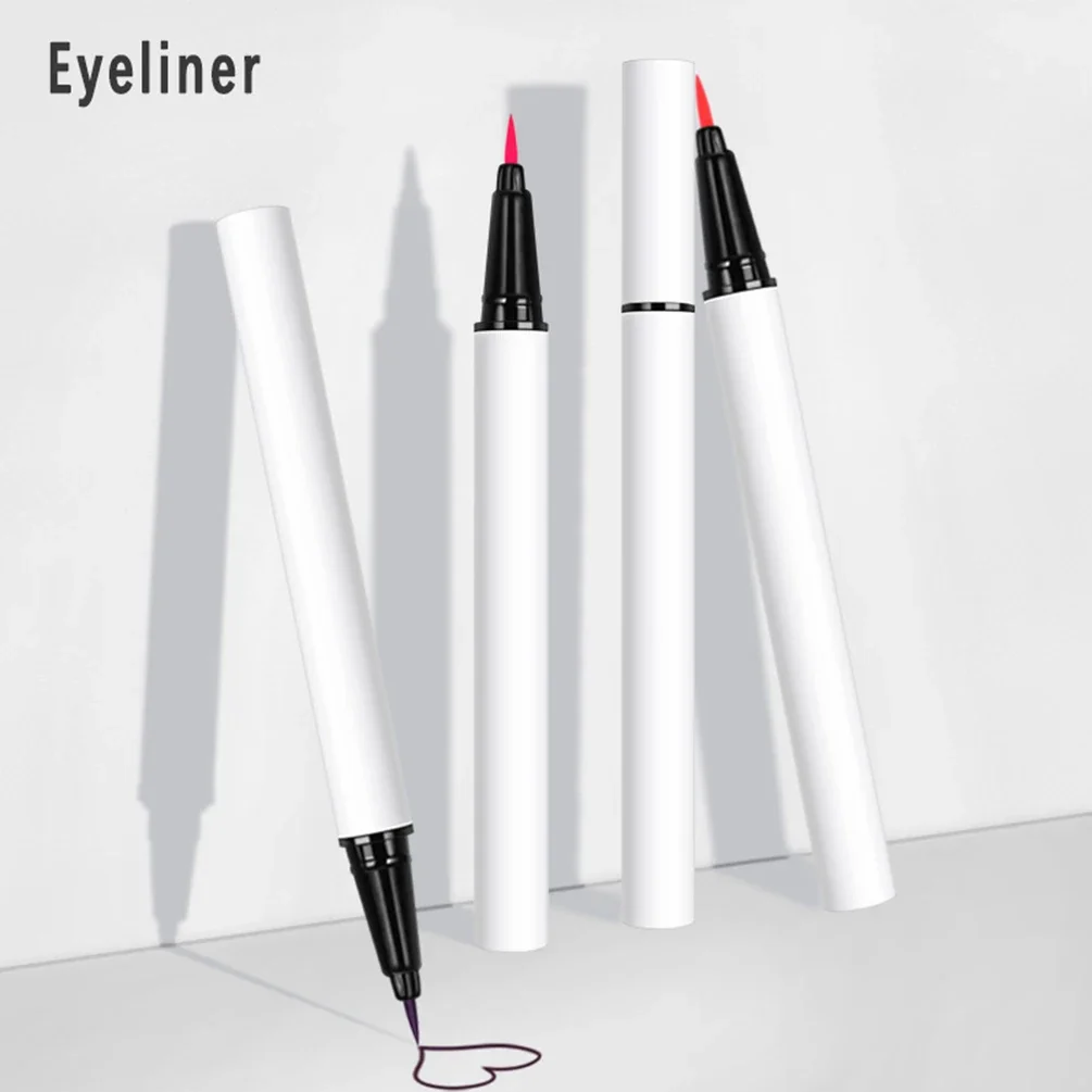 Private Label Fluorescent Eyeliner Custom Bulk Waterproof Quick-drying Non-smudge New Colorful Eye Makeup Logo Liner White Tube