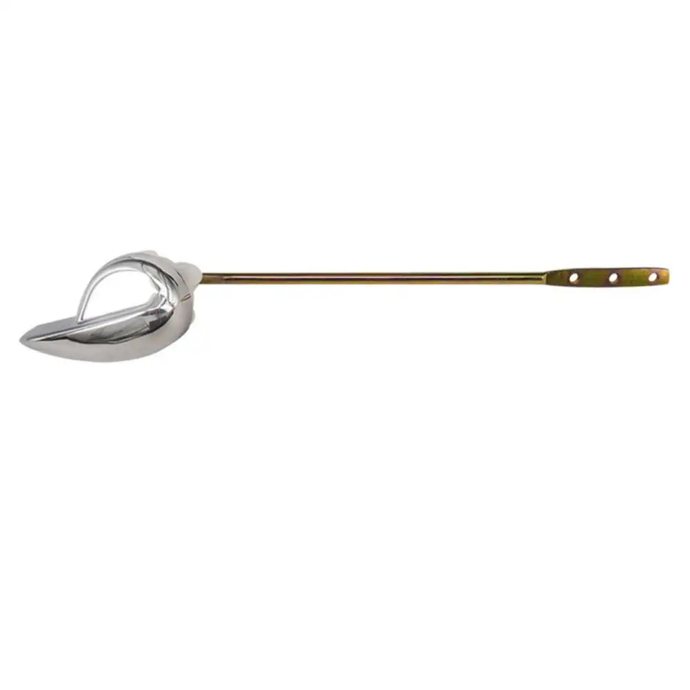 For All Ages User-Friendly Operation Chrome Button Bathroom Renovation Chrome Toilet Flush Lever Modern Bathroom Decor