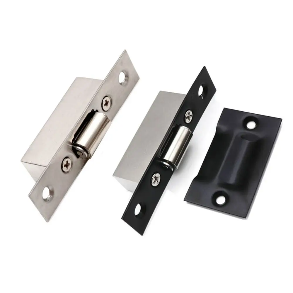 Hidden Stainless Steel Door Latches Cupboard Cabinet Roller Latch Lock Wooden Door Stops Home Furniture Hardware High-quality