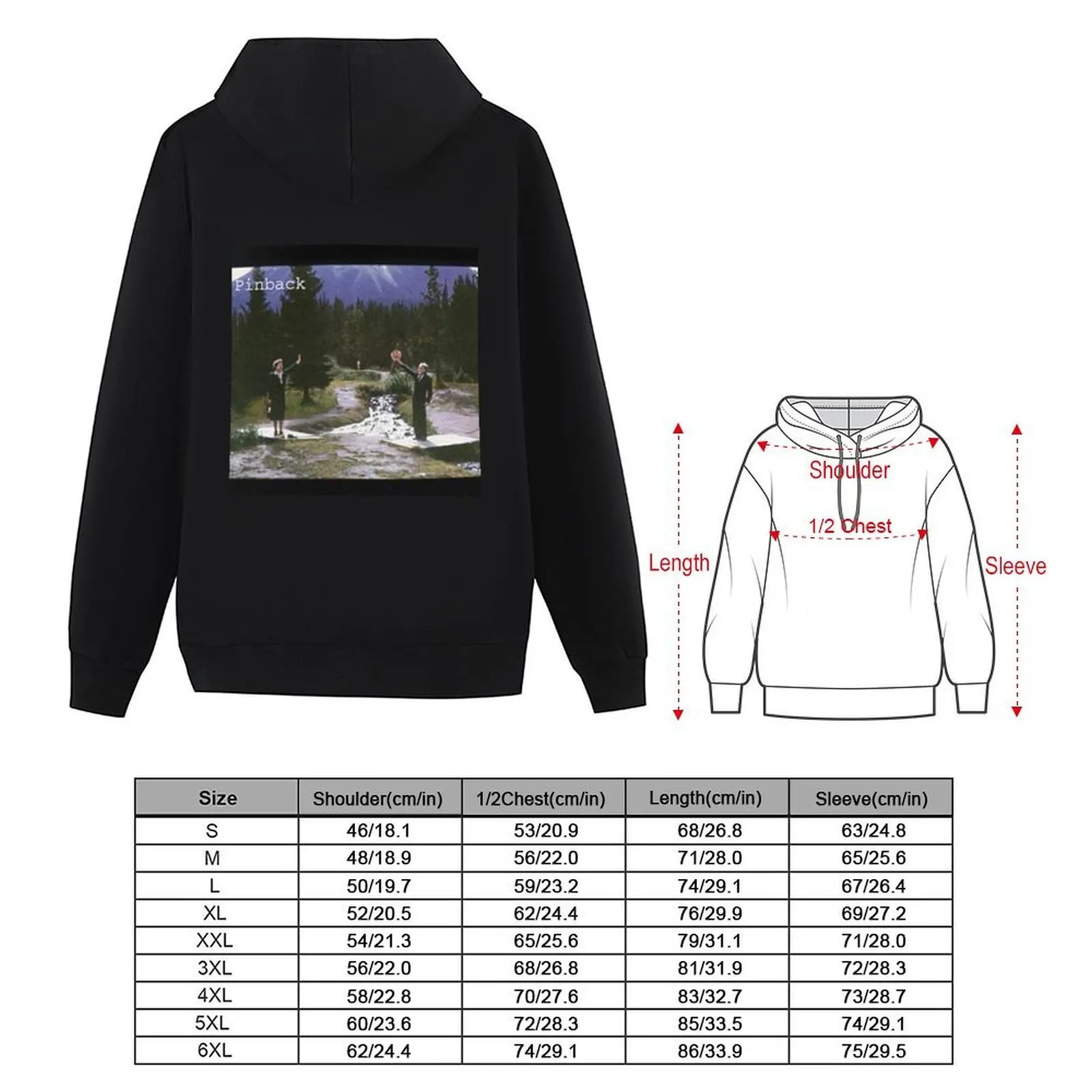 معطف رجالي بغطاء للرأس ذو عنوان ذاتي من Pinback على الطراز الياباني قميص رجالي بقلنسوة برسومات جرافيك