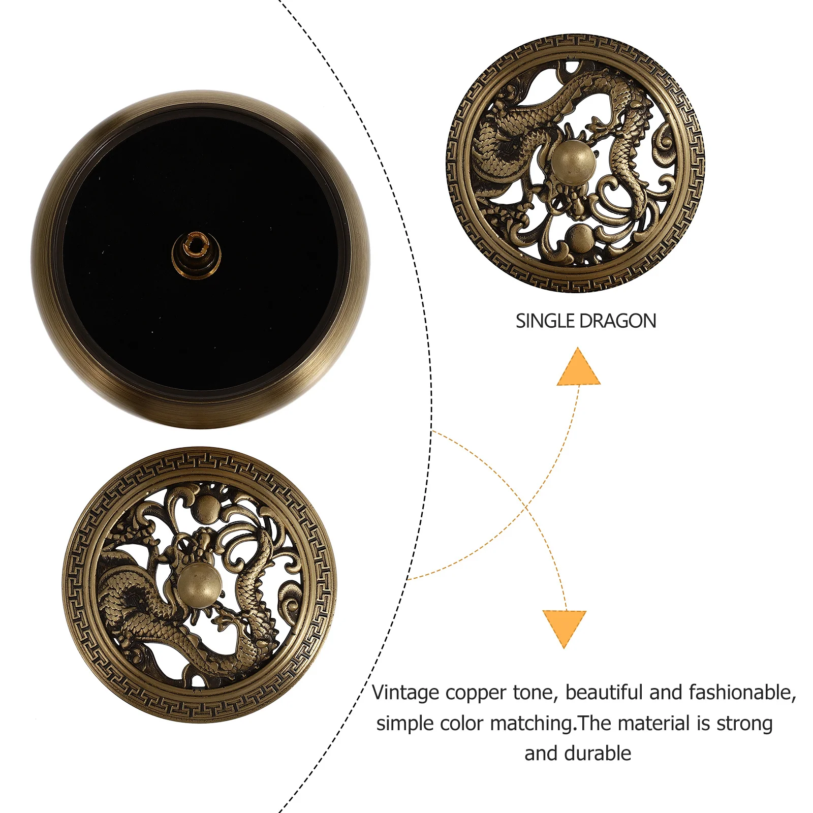 

1Set Incense Burner Brass Incense Holder Creative Desktop Aromatherapy Censer Decorative Home Office Ornament Censer Holder