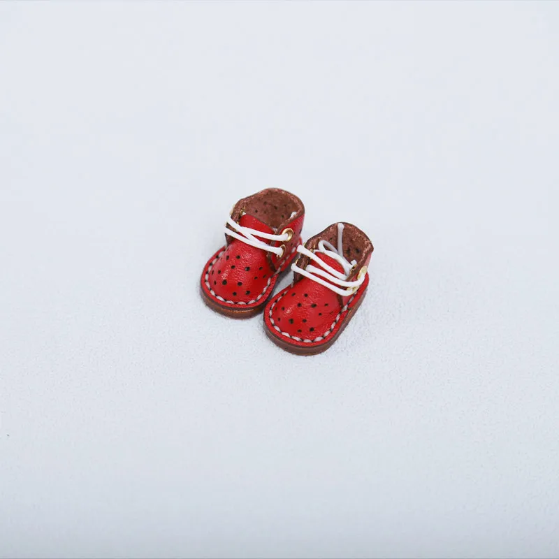 Handmade Fashion Doll Lovely Shoelace Shoes Holala Cowhide Shoes With Holes For Obitsu11,P9, Gsc, Ymy, Ddf, Nendoroids, 1/12 Bjd