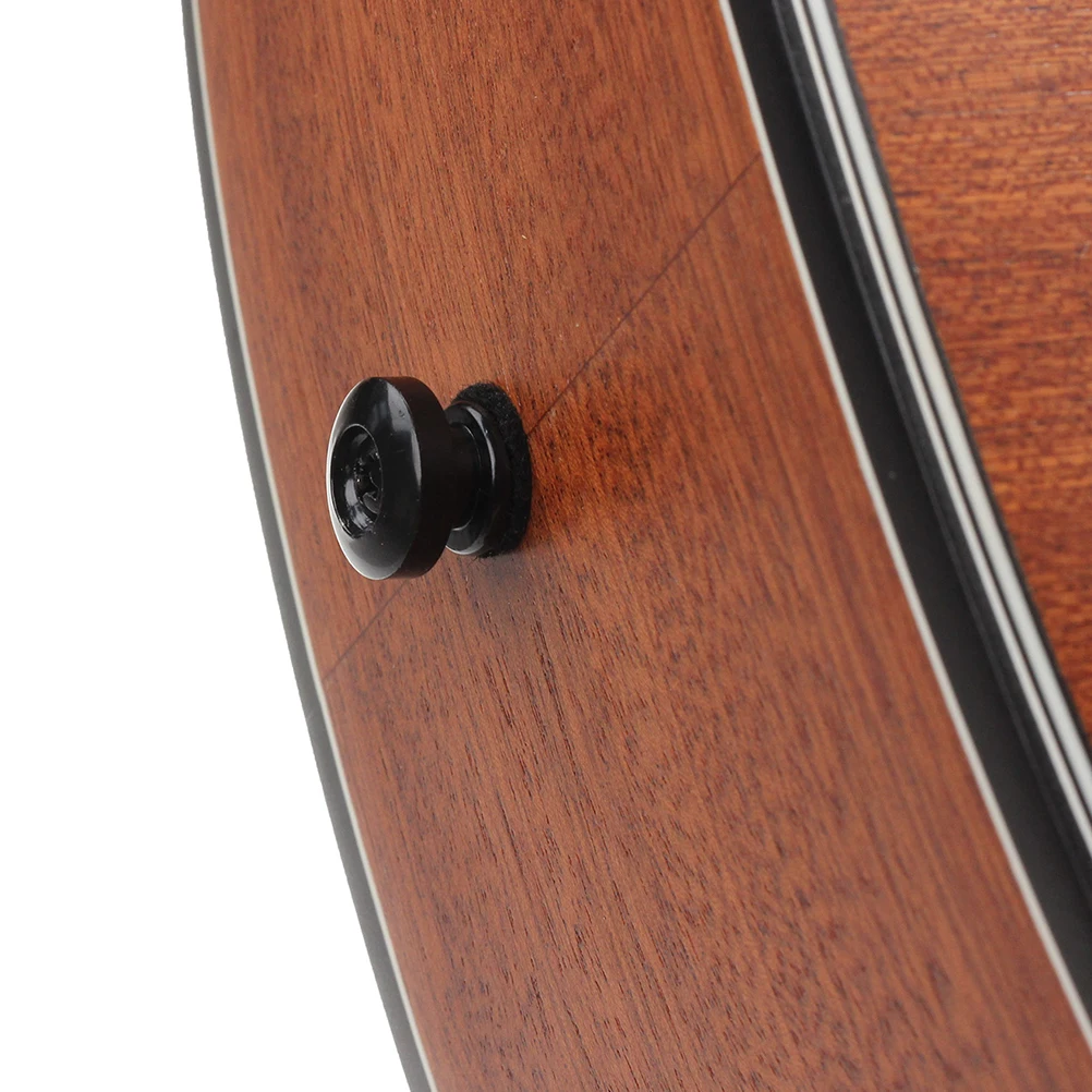 

6pcs Guitar Strap Lock Buttons Anti-Slip Pegs For Acoustic Electric Bass Straps Felt Iron Metal End Guitar Protector Fixator