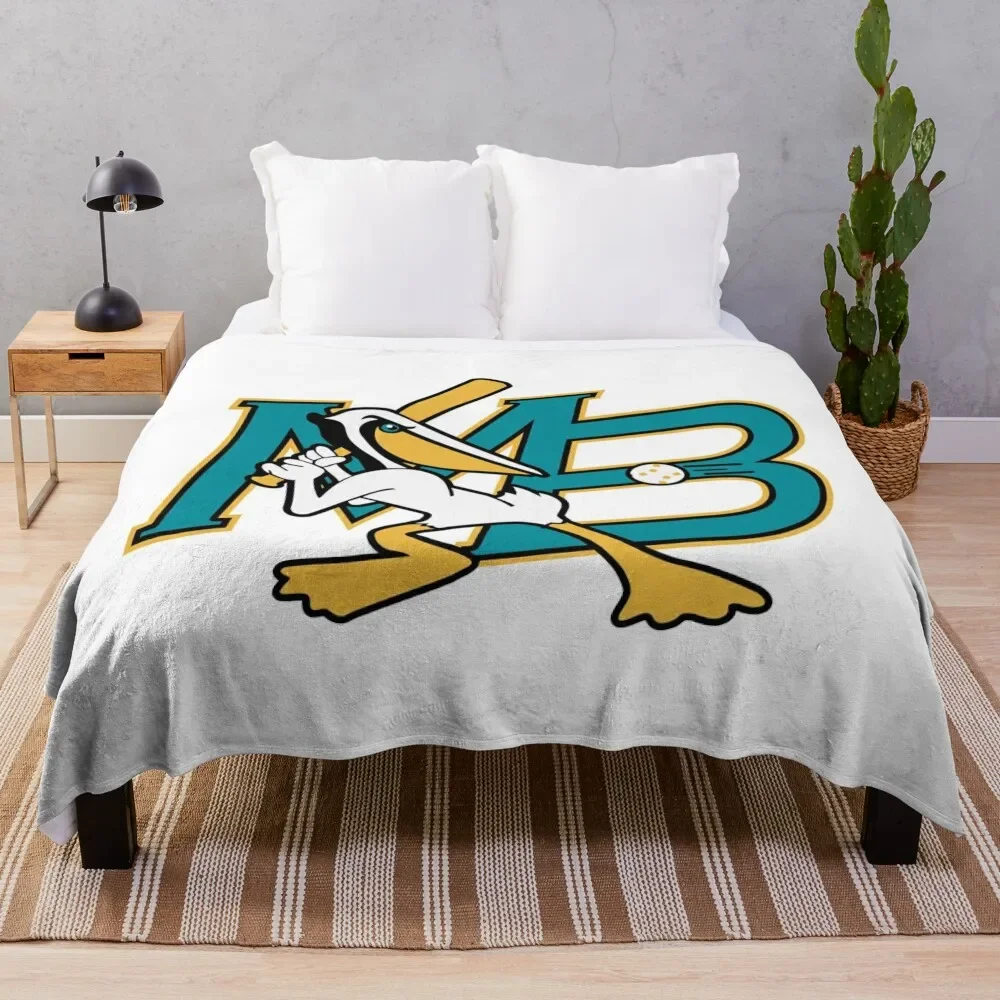 Myrtle Beach Pelicans team Throw Blanket Summer Beddings Soft Plush Plaid Blankets