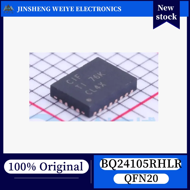 (5/50 pieces) BQ24105 BQ24105RHLR CIF VQFN-20 Single-cell lithium battery switch-mode charging management chip, 100% new,