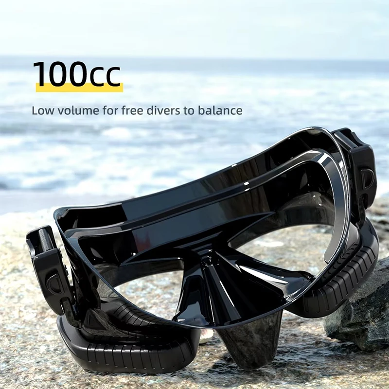 Professional Low Volume Diving Mirror, Free Diving Mask, Dive, Waterproof, Anti Fog , Tempered Glass, With Camera Mount