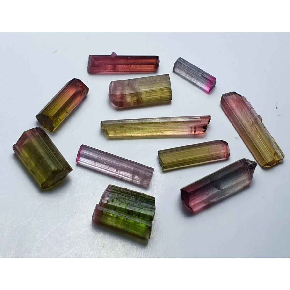 Brazilian Elbaite Crystal Specimen Pack, 10g 5-15mm Rainbow Mix, Display Box for Living Room Decor & Stone Collection