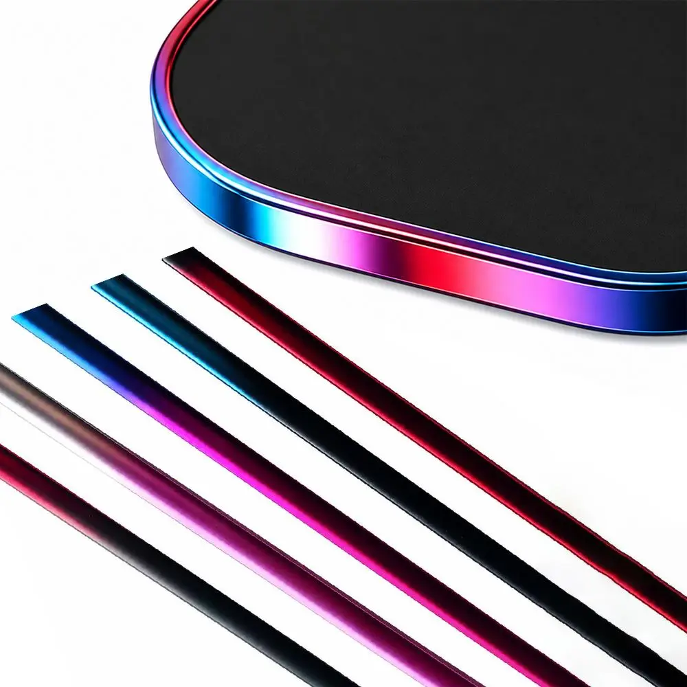 Gradient Finish Pickleball Paddle Edge Guard Electroplated Appearance Wear Resistant Paddle Edge Guard Strip Close Fitting