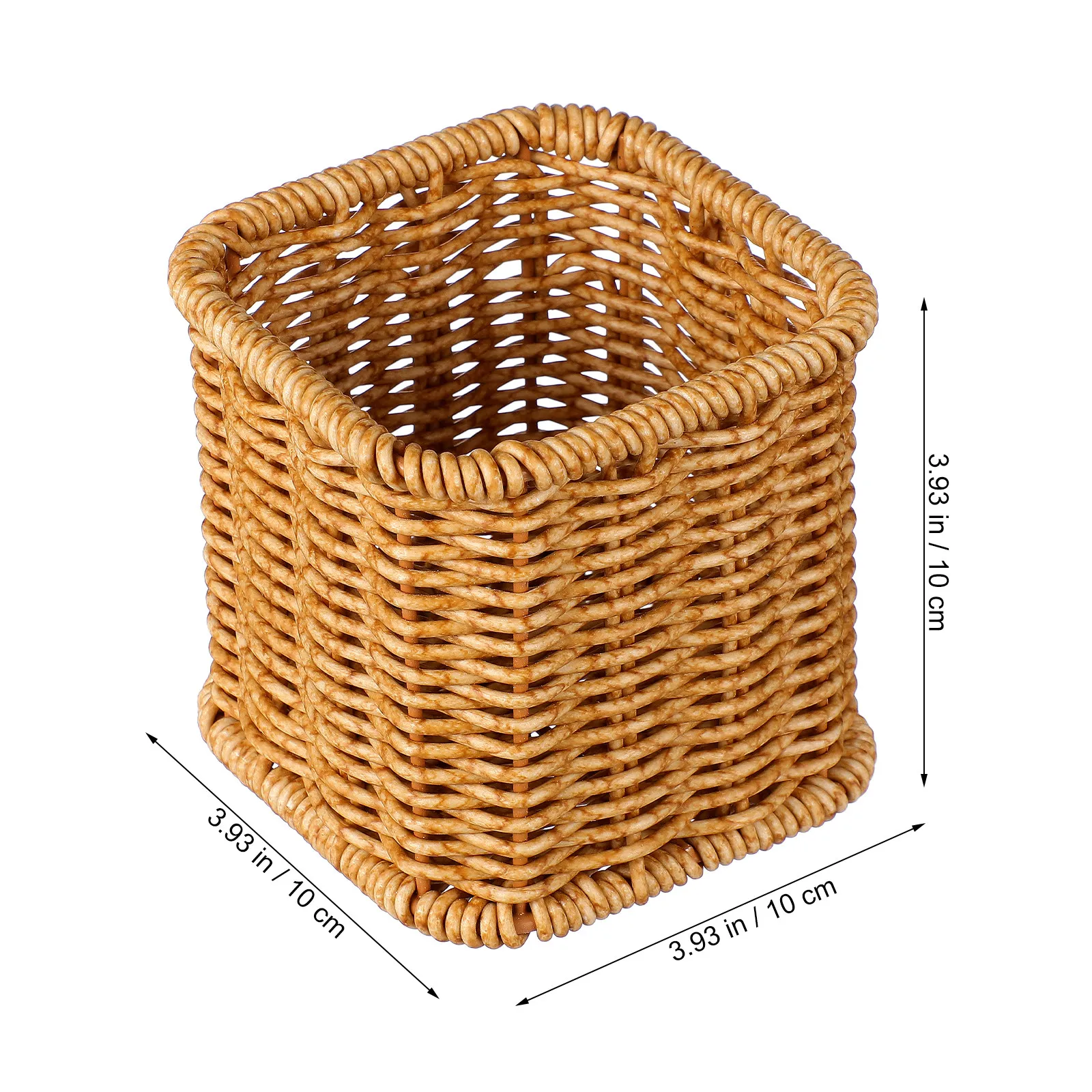 Wooden Style Plastic Pen Holder for Desk Organizer Stationery Storage Box Decorative Pencil Container Office Supplies