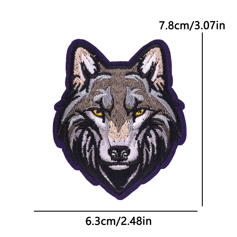 Wolf Starke Tier-Aufnäher zum Aufbügeln für Hut- und Kleidungsdekoration, Aufnäher für Jeans, persönliche Abzeichen, Aufkleber, Herz, Blut – Detail 17