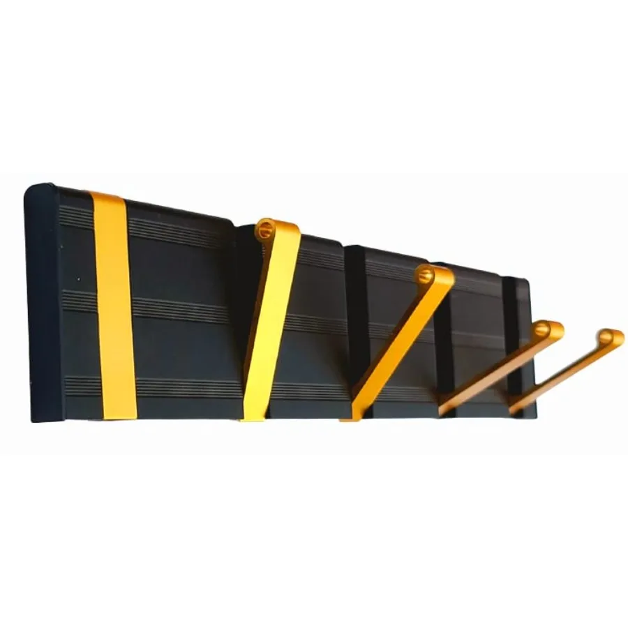 

Wall Mounted Coat Rack with 5 Foldable Hooks for hanging Robe Towel Cloth Purses Scarves Hats Keys used in Living Room Bedroom