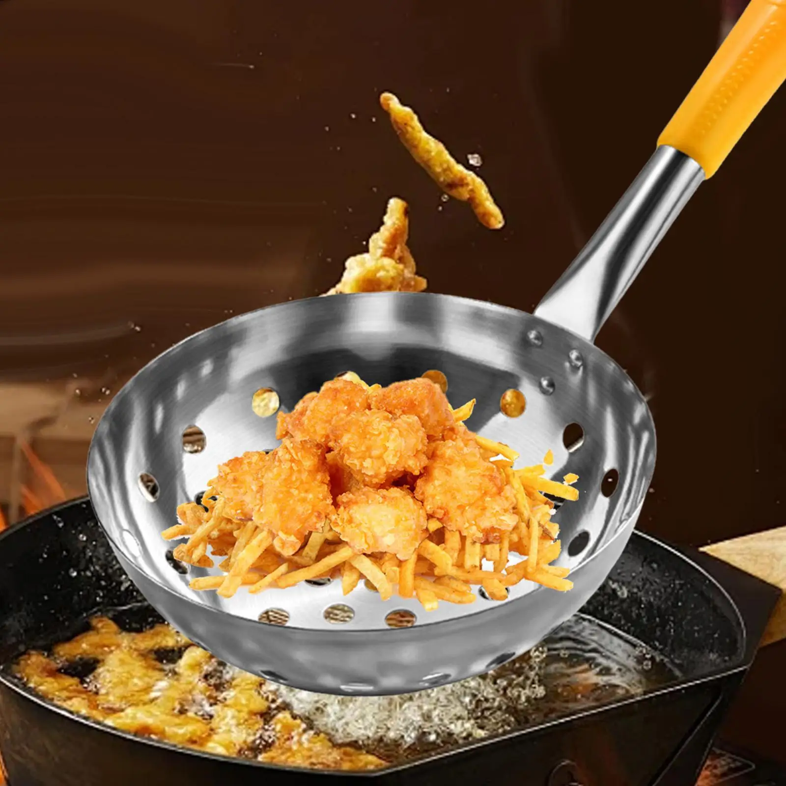 Scoop Colander Slotted Spoon Colander Food Dumpling Noodle Strainer Food Drain Spoon Pasta Basket Kitchen Straining Vegetable