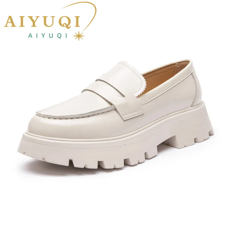 AIYUQI Women Shoes Loafers 2024 New Genuine Leather Casual Spring Shoes Ladies College Style Oxford Shoes Women