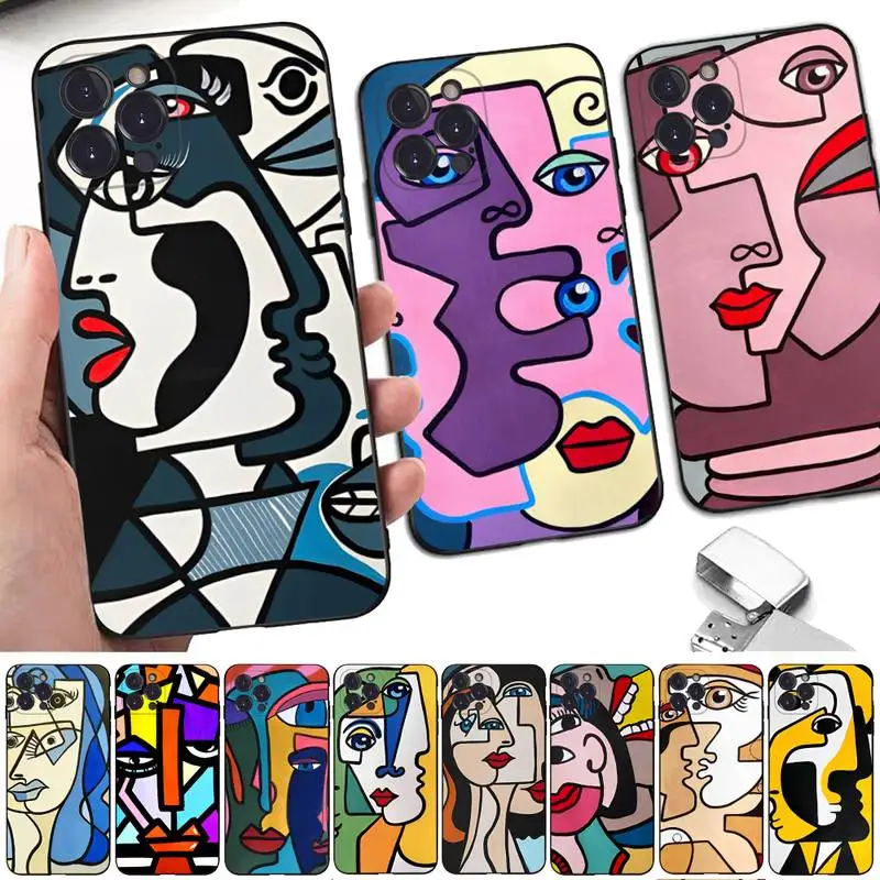 Picasso Abstract Art Phone Case For iPhone 14 11 12 13 Mini Pro XS Max Cover 6 7 8 Plus X XR SE 2020 Funda Shell