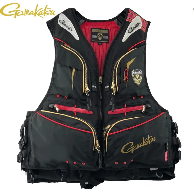 

Gamakatsu Fly Fishing Vest Fishing Jacket Adjustable Size Multi Pocket Waistcoat Waterproof Fishing Clothes