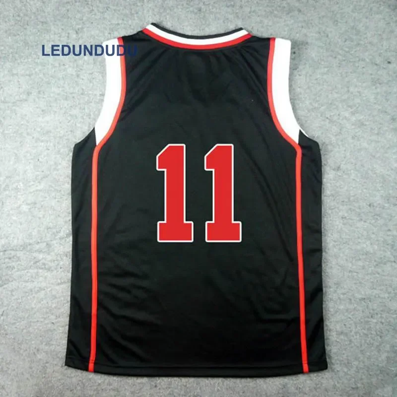 أنيمي باسوكي تأثيري SEIRIN زي كرة السلة المدرسية الرجال جيرسي ملابس رياضية تي شيرت مجموعة تي شيرتات قصيرة للأطفال أسود رقم. 4 7 10 11