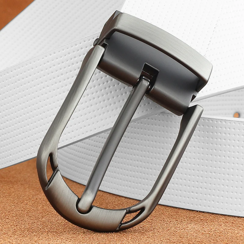 Casual belts men designer pin buckle high quality genuine leather brand luxury young boys jeans ceinture homme