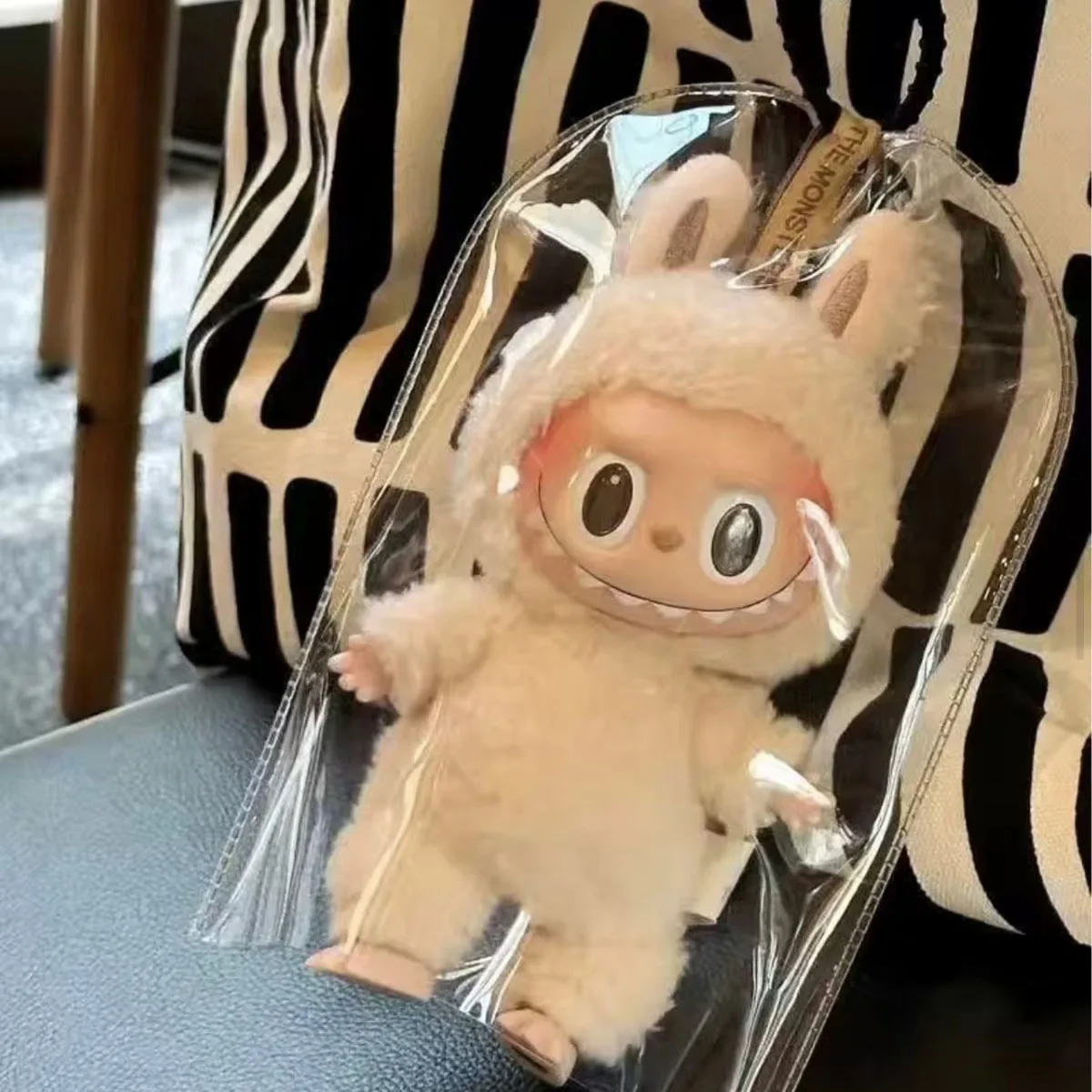 For Labubu Transparent Protective Cover keychain PVC Materials Protective Cover Organizer