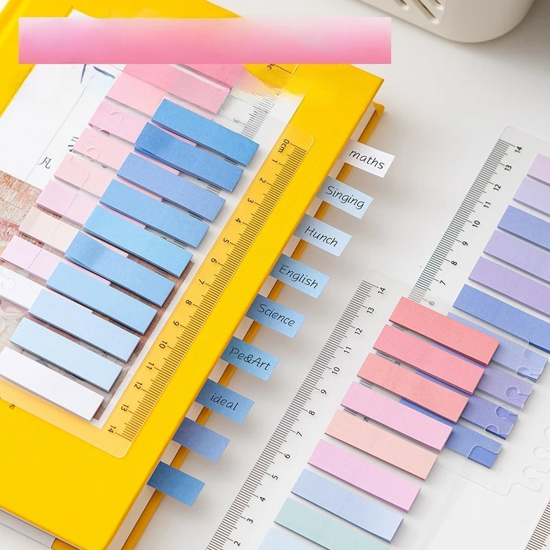 

200 листов, красочные индексные вкладки, набор флажков для страниц, простой стиль, записываемые липкие заметки с линейкой для книг, журналов, планировщиков