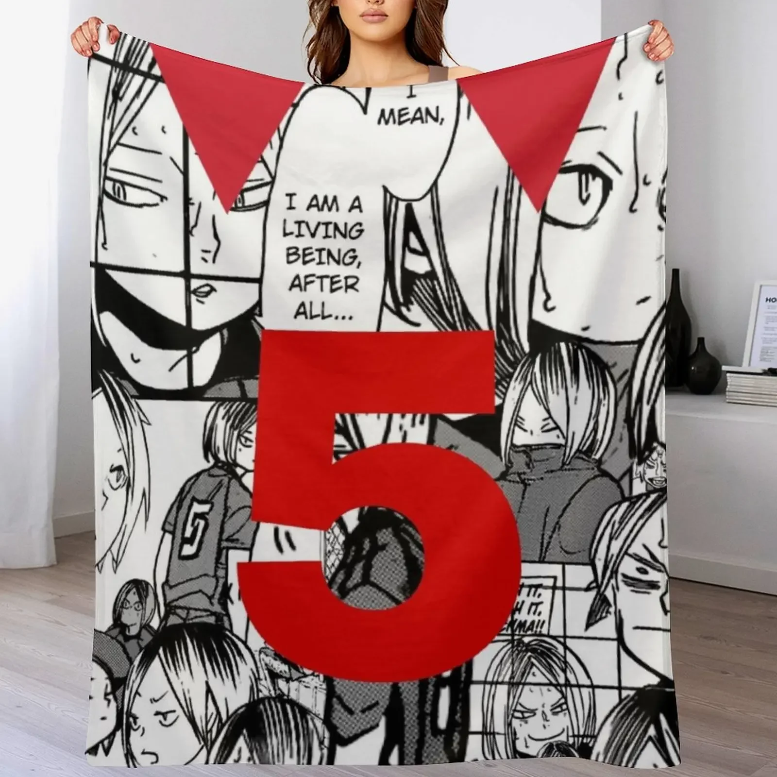 

kenma manga collage Throw Blanket Sofas Plaid Winter beds Cute Blankets