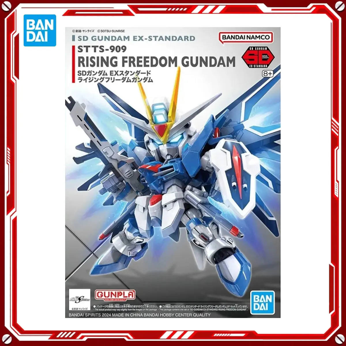 Bandai Echte Anime Model Kits RISING VRIJHEID GUNDAM Speelgoed Action Figure Assembly Model Cadeau voor Kinderen School Kerstcadeau