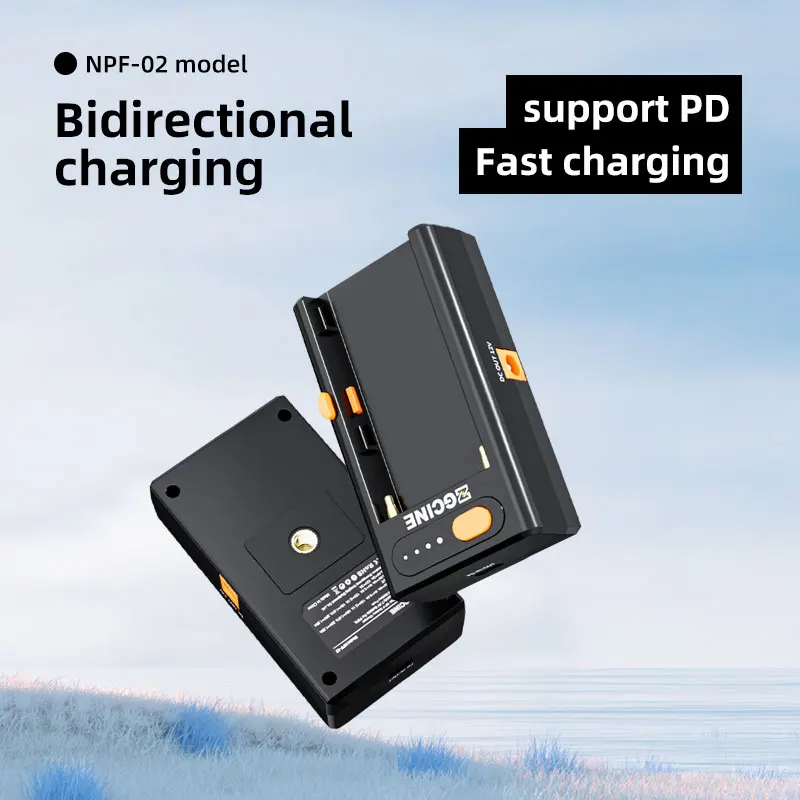 ZGCINE NPF-02 NPF Battery Charger Powering Apdater 25W Fast Charging with NP-F550 NP-F750 NP-F 970 Battery Combo