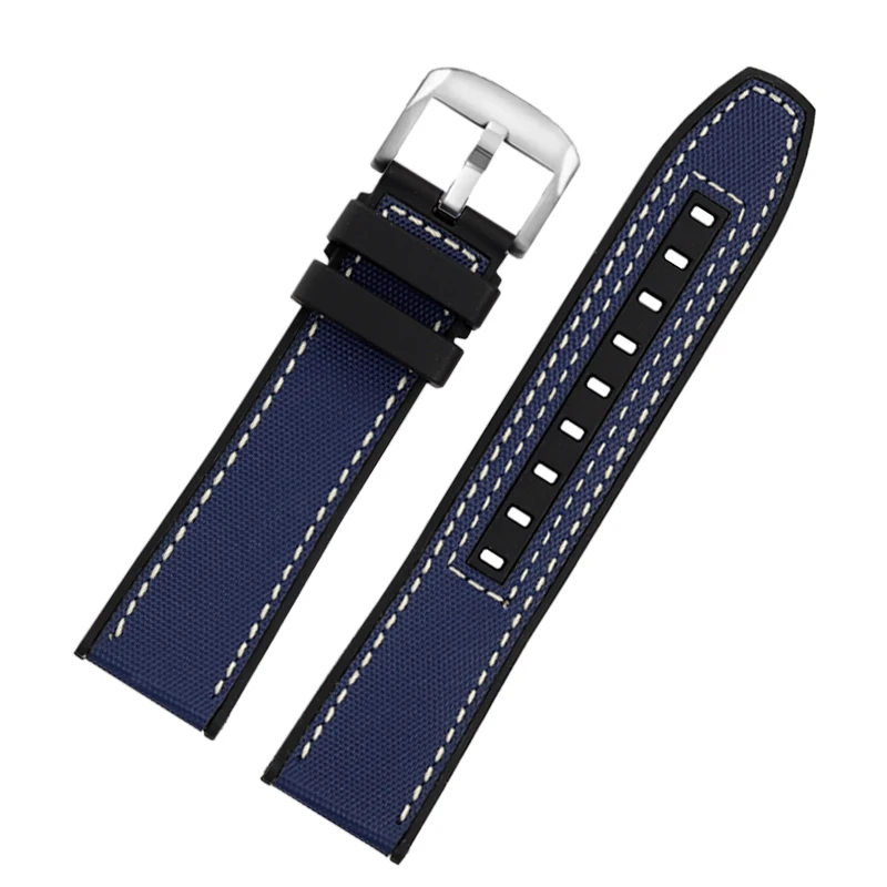 Tali Jam Tangan karet เหมาะสำหรับ Seagull Ocean Star 1210 816 416 Series สายนาฬิกาไนล่อนซิลิโคนกันน้ำสำหรับผู้ชาย22มม.