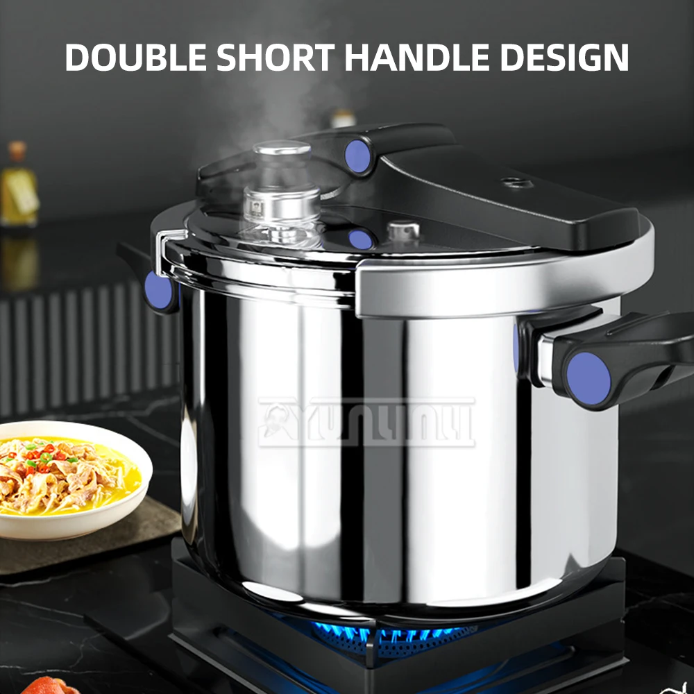 Panela de pressão de cozinha antiaderente de aço inoxidável, potes de indução universal, potes de gás, 120Kpa, 7.5L