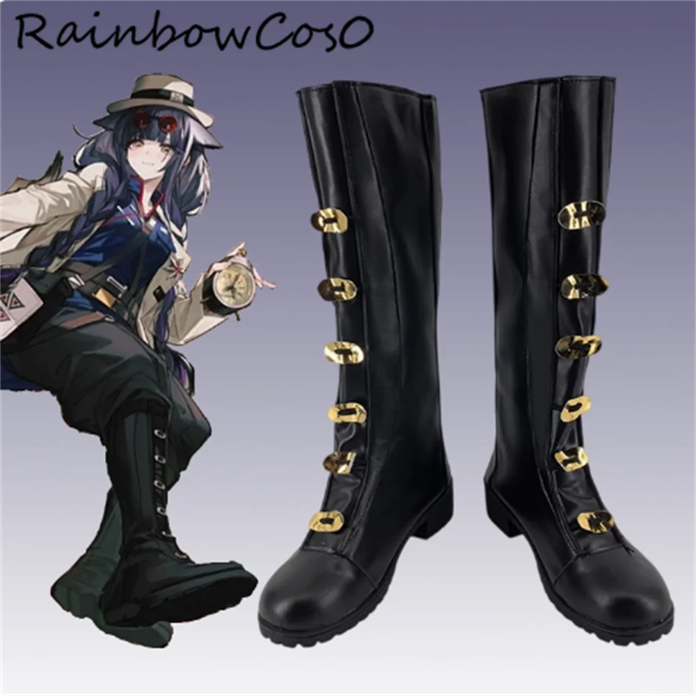 

Jessica the Liberated Arknights Обувь для косплея Сапоги Игра Аниме Вечеринка Хэллоуин RainbowCos0 W4949