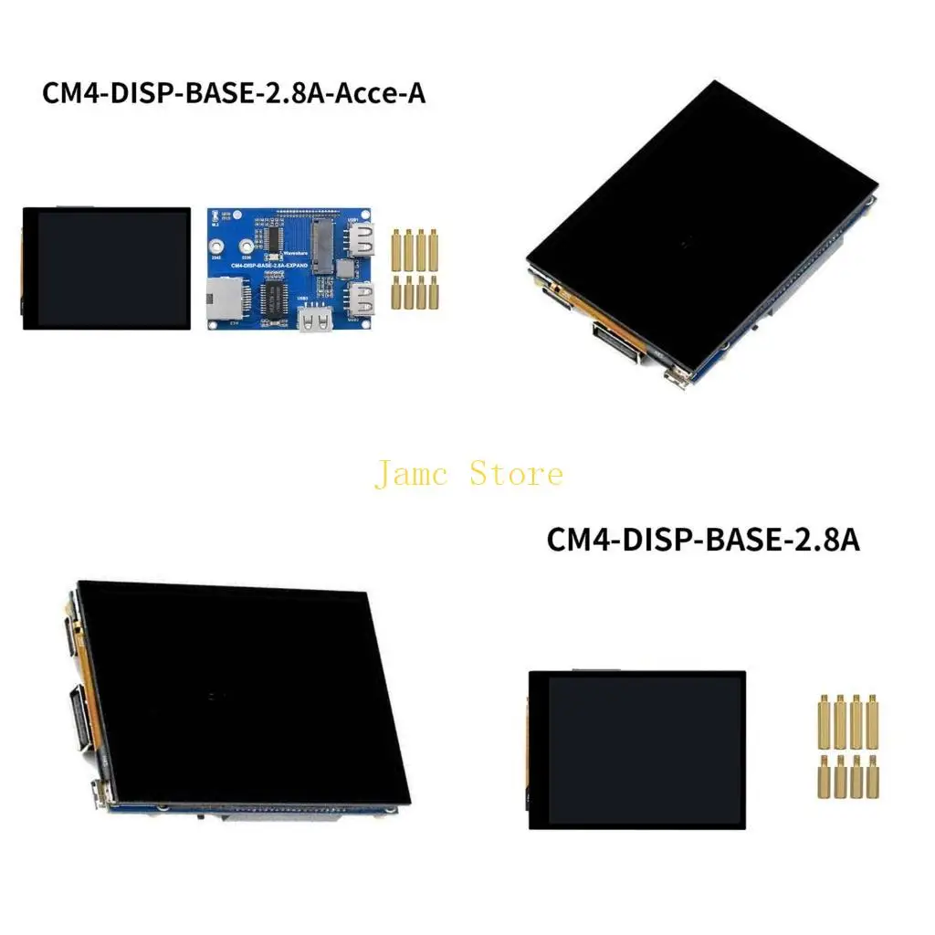 

LX0B для вычислительного модуля RPi 4, 2,8-дюймовый ЖК-дисплей, 2,8-дюймовый MIPI, емкостный сенсорный экран, плата расширения 4
