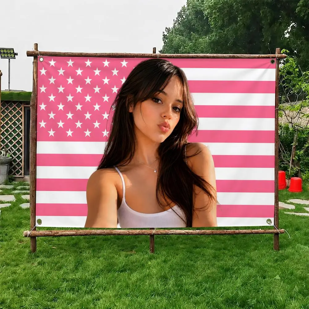 Jenna Ortega Singer Trendy Flags Flag Soft skin-friendly Durable Tapestry Outdoor party Home living room bedroom Decoration