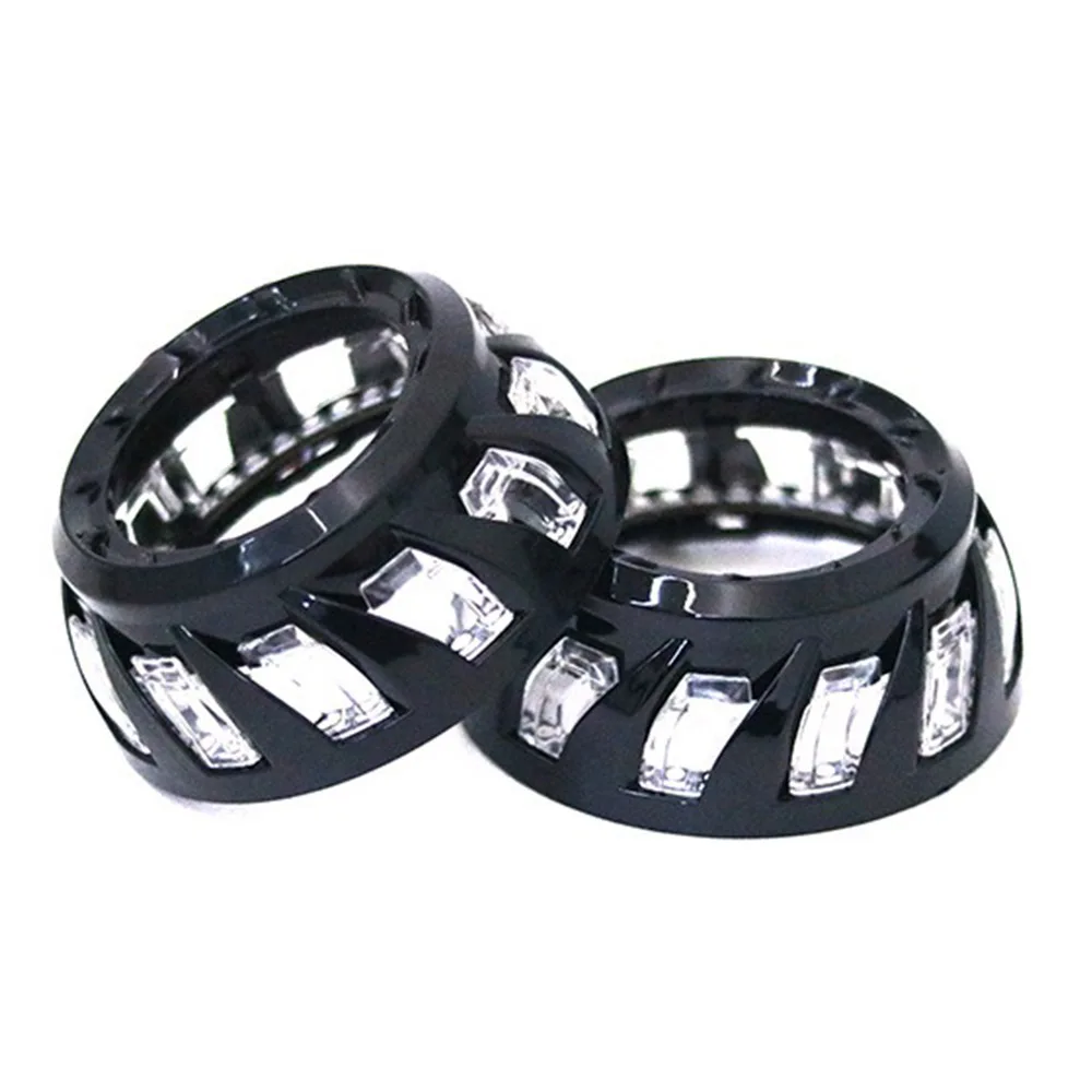 

3 Inch Car Headlight Decoration Cover CH51 Spiral Integrated for Bi HID LED Projector Lens Multicolor