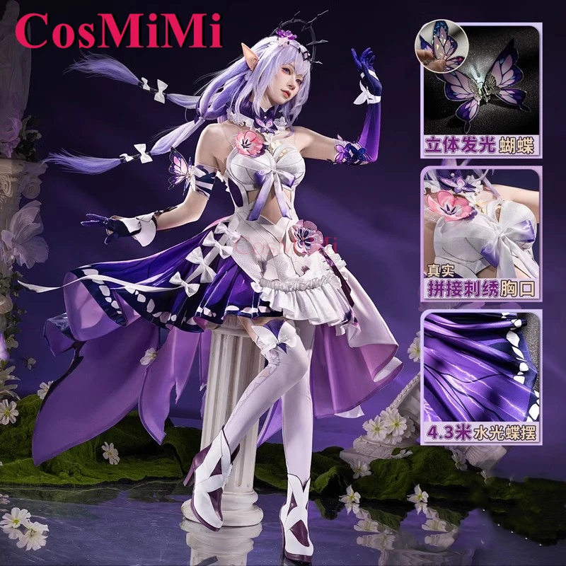 

CosMiMi Game Honkai: Star Rail Castorice Cosplay Costumes Elegant Gorgeous Battle Dress Carnival Party Role Play Clothing S-XL