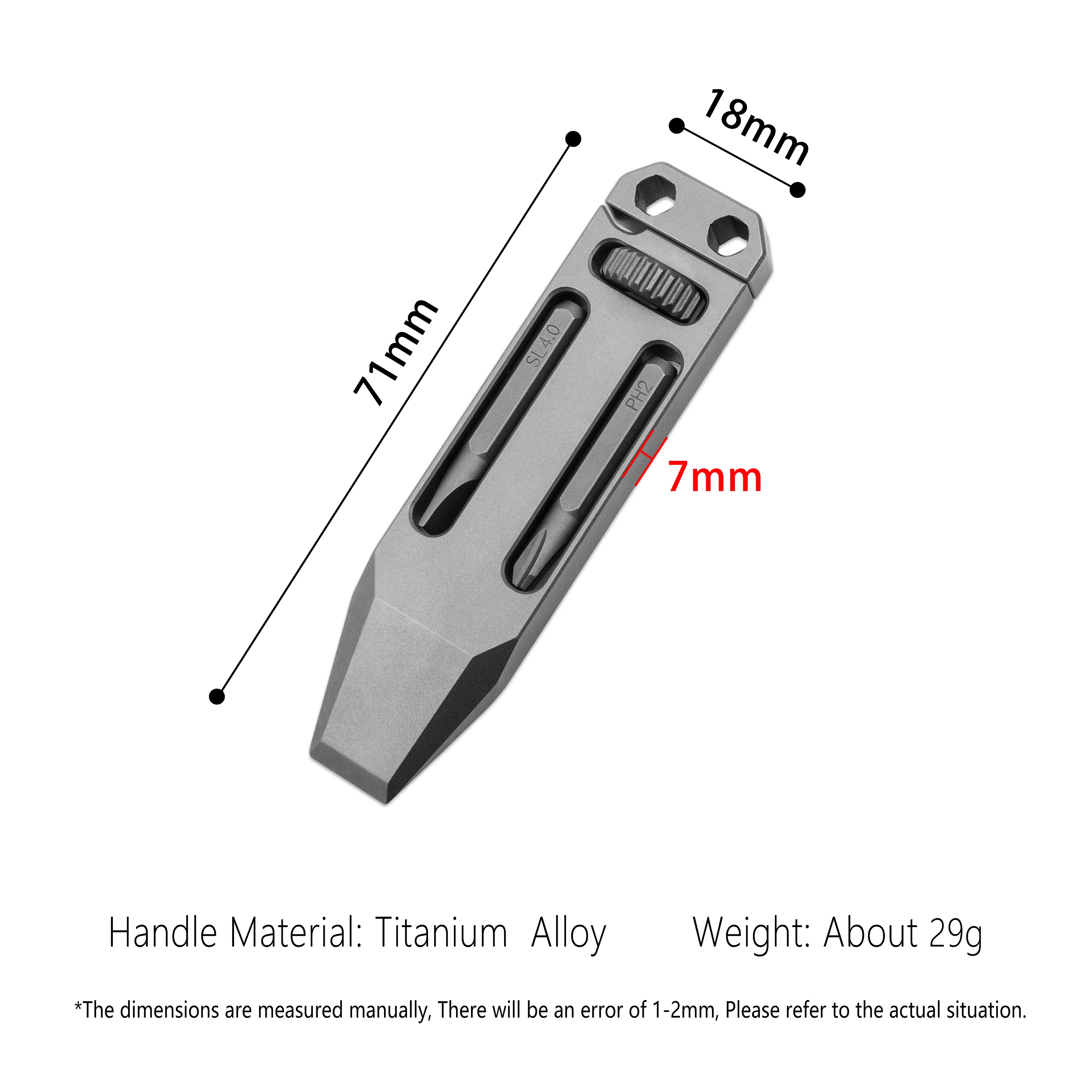 Titanium Alloy EDC Small Tool Portable Outdoor Accessories Can Open Hexagonal Nut Mini Screwdriver Bottle Opener With Chain