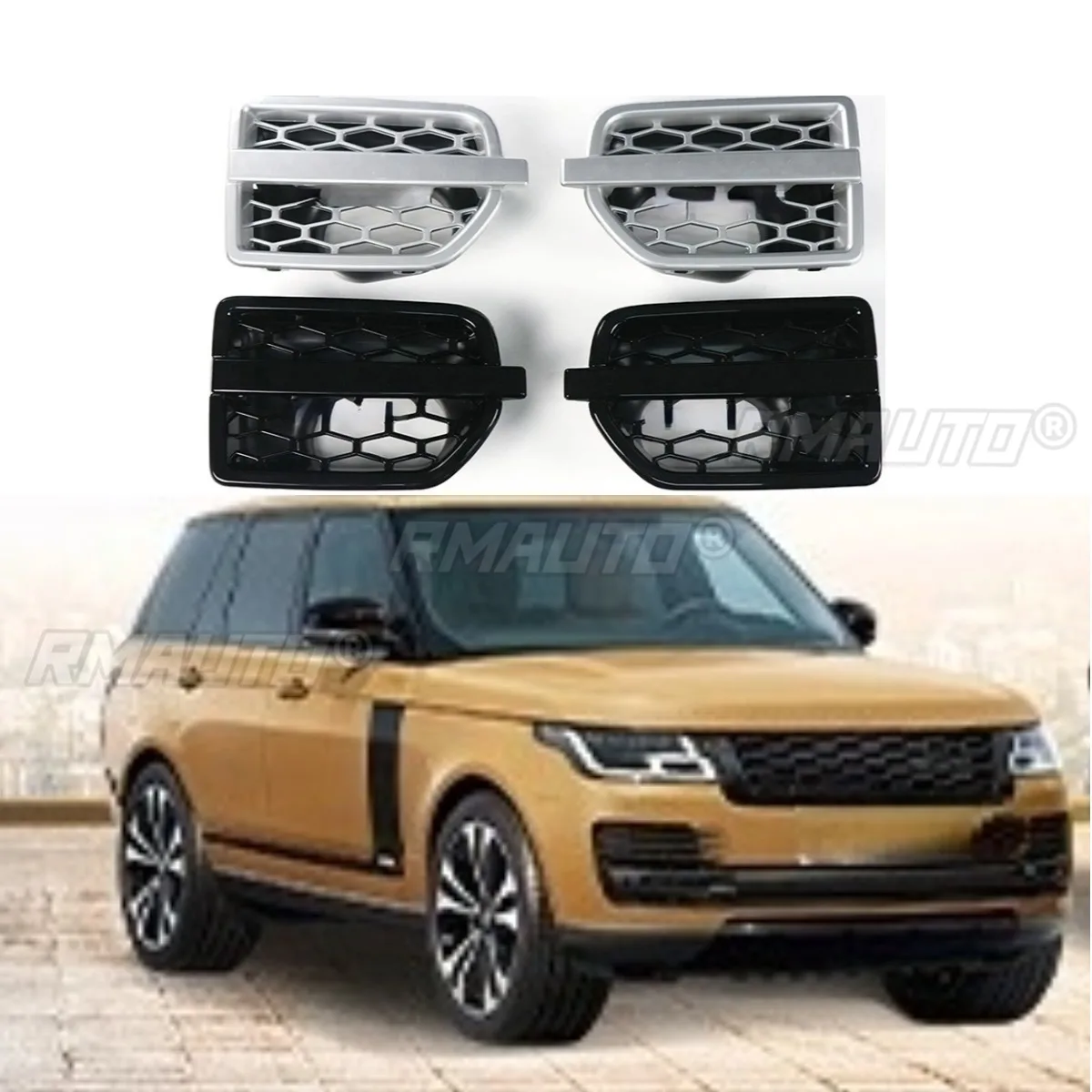

Боковая накладка на воздуховыпускное отверстие с листьями, воздушная решетка, накладка на впускное отверстие, комплект кузова для Land Rover Discovery 4 2010-2016, автомобильные аксессуары