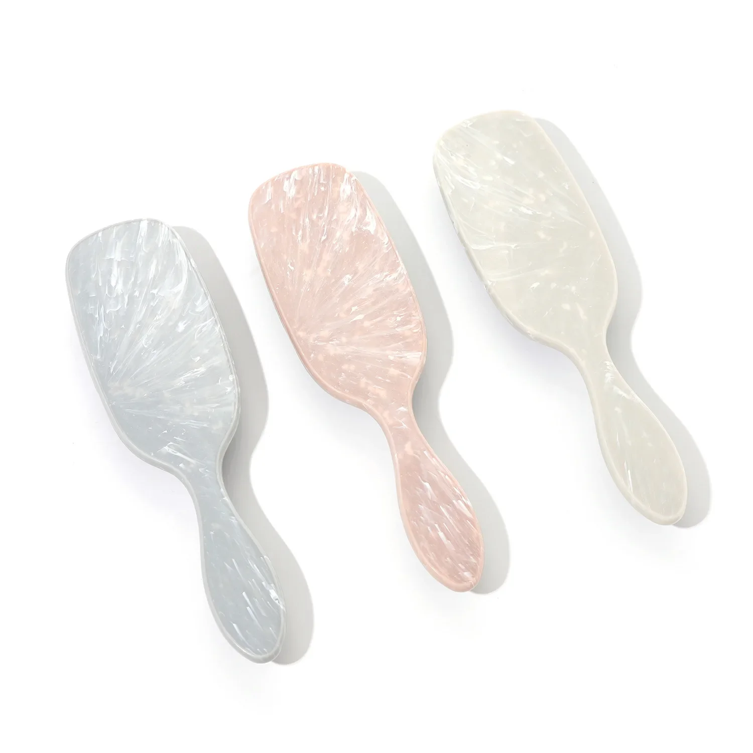 New Massage Comb Marble Handle Hair Comb Scalp Massager Tangle Free Detangling Brush