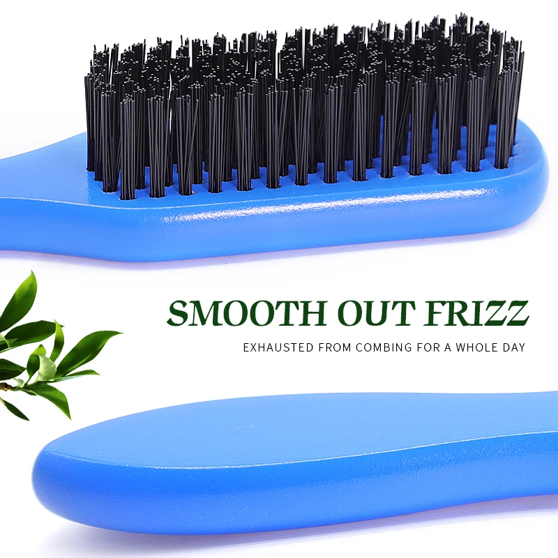 BOOMSLIFE Custom Hard Nylon Bristle Wood Beard Brush for Men Grooming Beard Wood Comb Beard  Wooden Handle Men Beard Comb
