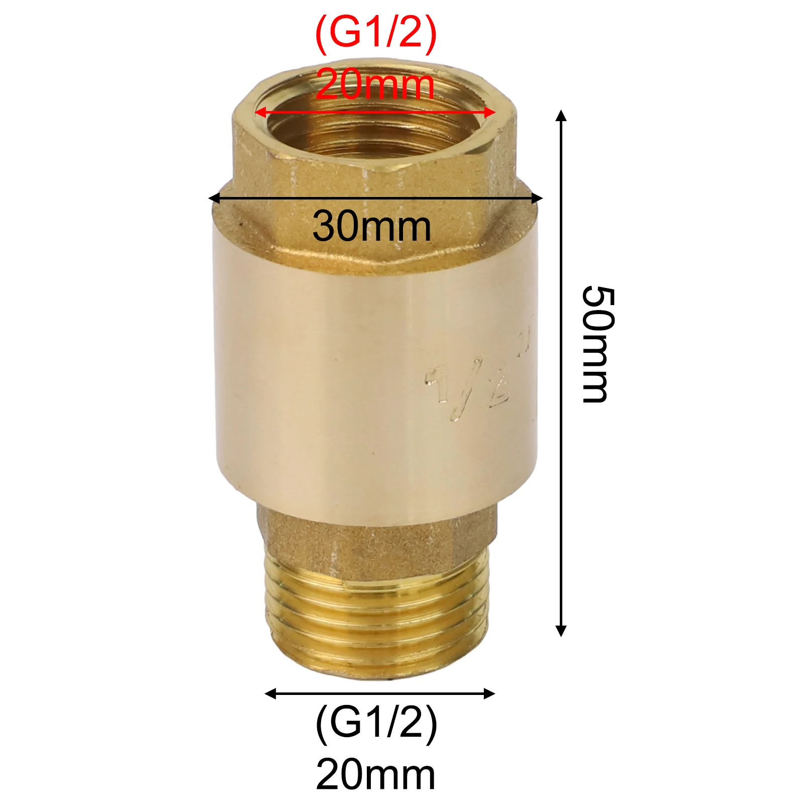 1pc Messing Rückschlagventil Innengewinde Rückfluss Prävention Rückschlagventile Für Messgeräte Einfache Installation