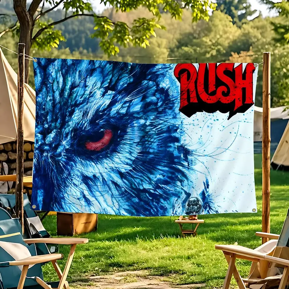 Rush Music Flags Suitable For Party Club Outdoor Interior Wall Decoration Banner Fans Gift