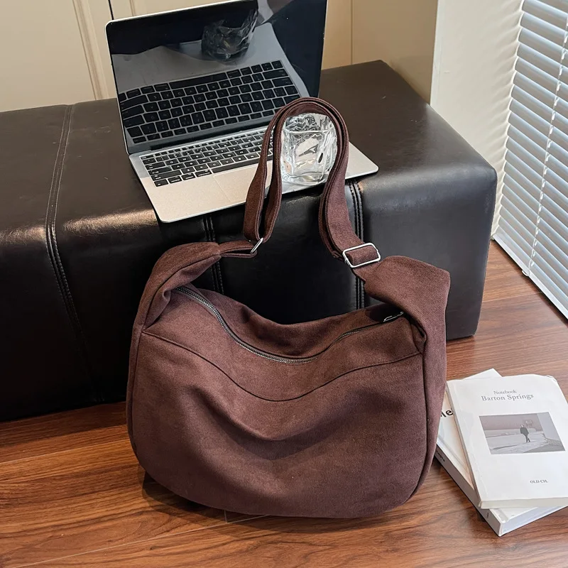 

Stylish Shoulder Bag Women 2025 Large Capacity Hobo Bag Retro Simple Design Comfortable and Versatile Texture Commuting Bag